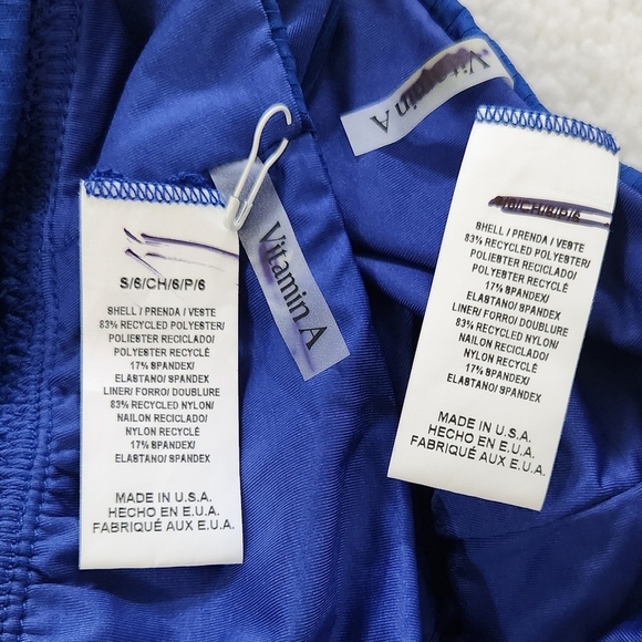 New!Vitamin A Sienna High Waist Full Cut Bottom,Eco-Rib Sienna Banded Bikini Top - Picture 12 of 12